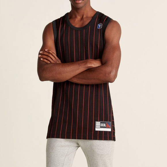 NWT $450 Alexander Wang Pinstripe Jersey Tank Top - Picture 2 of 3